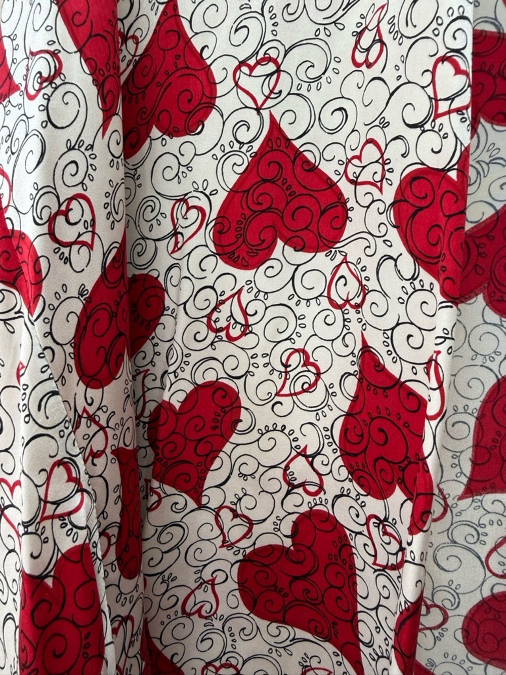 Vintage Victorias Secret gold label 1000% Silk heart pattern robe EUC - Picture 4 of 6